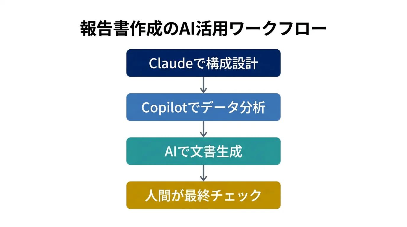 報告書作成のAI活用ワークフロー