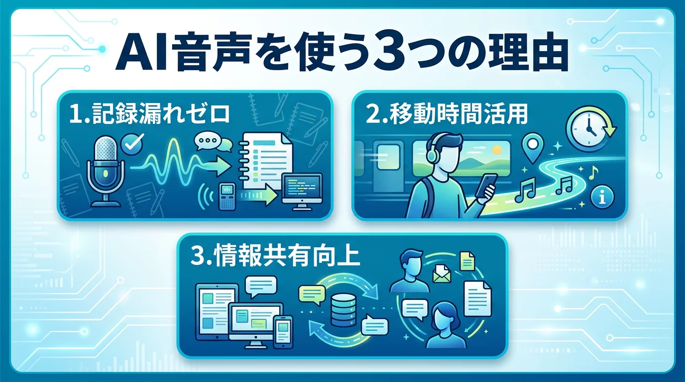 AI音声を使う3つの理由