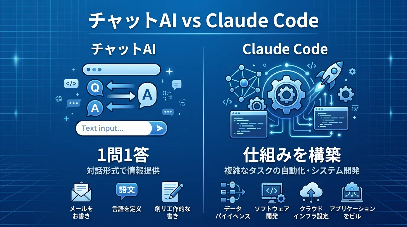 チャットAI vs Claude Code