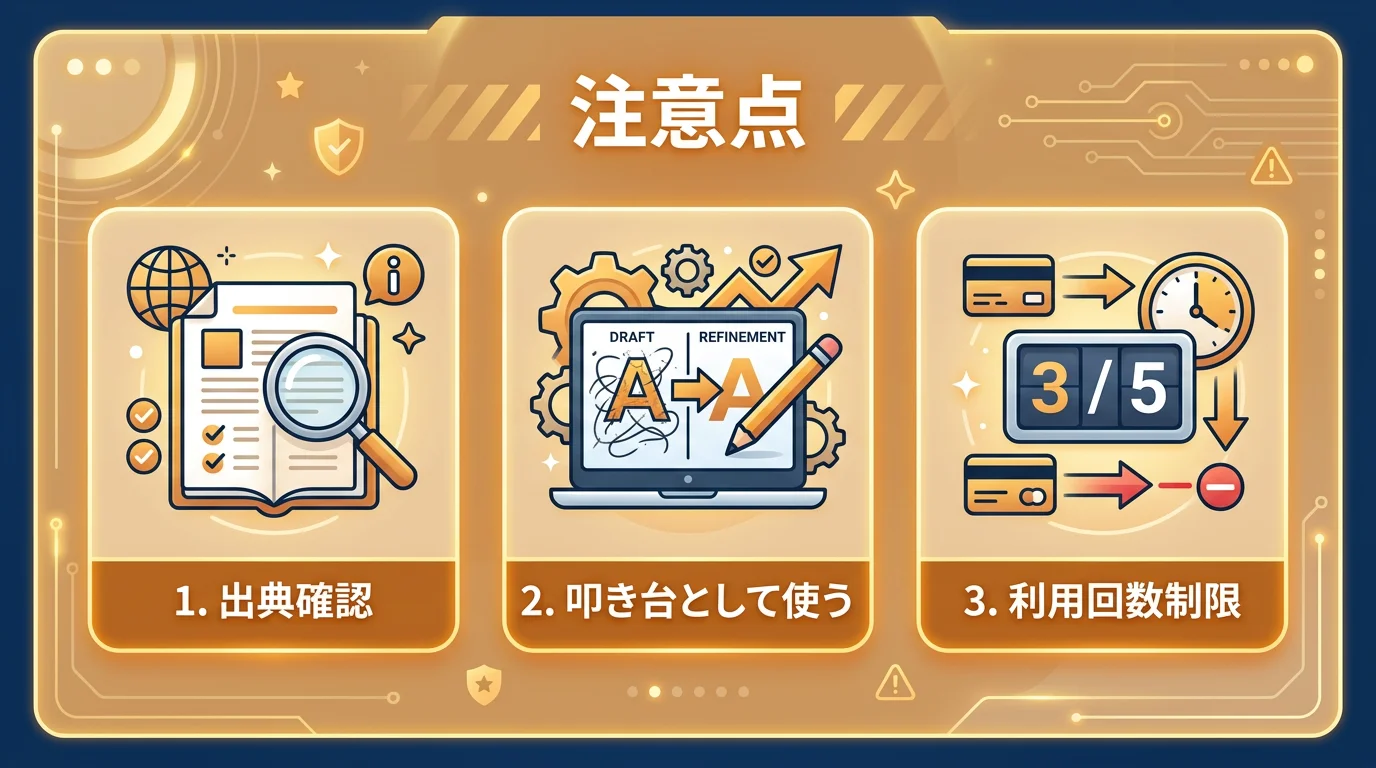 活用時の注意点