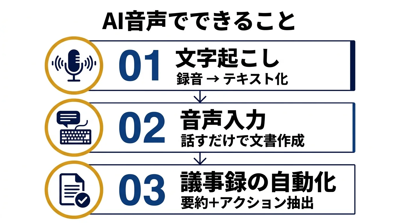 AI音声でできる3つのこと