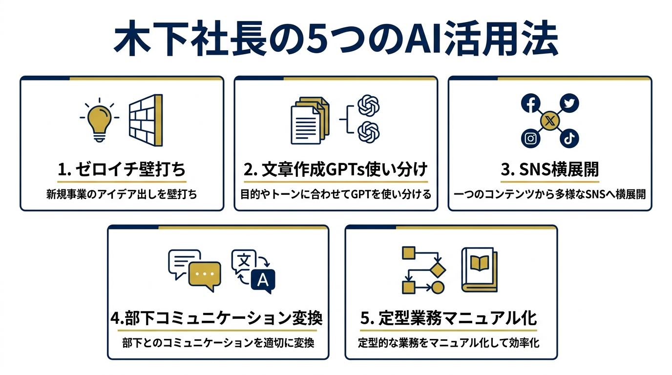 木下社長の5つのAI活用法