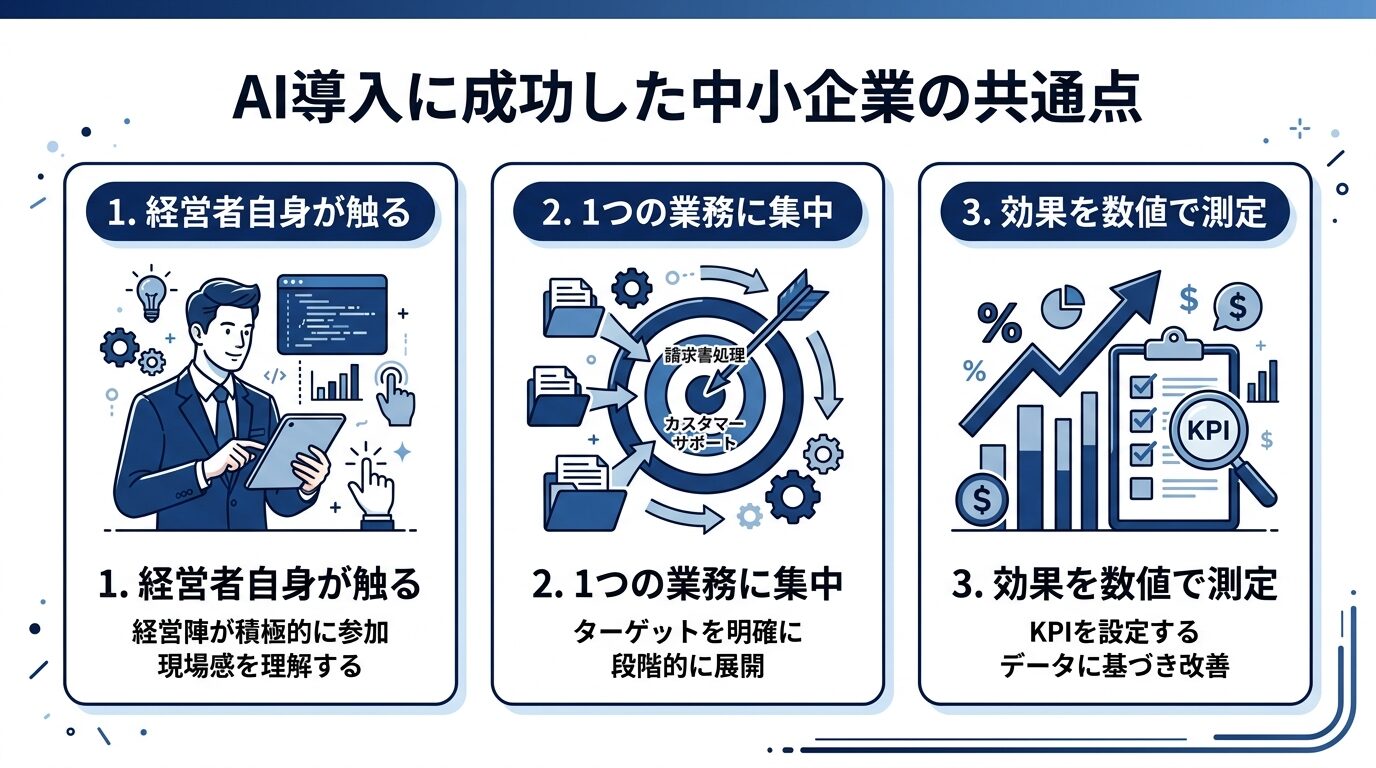 AI導入に成功した中小企業の共通点