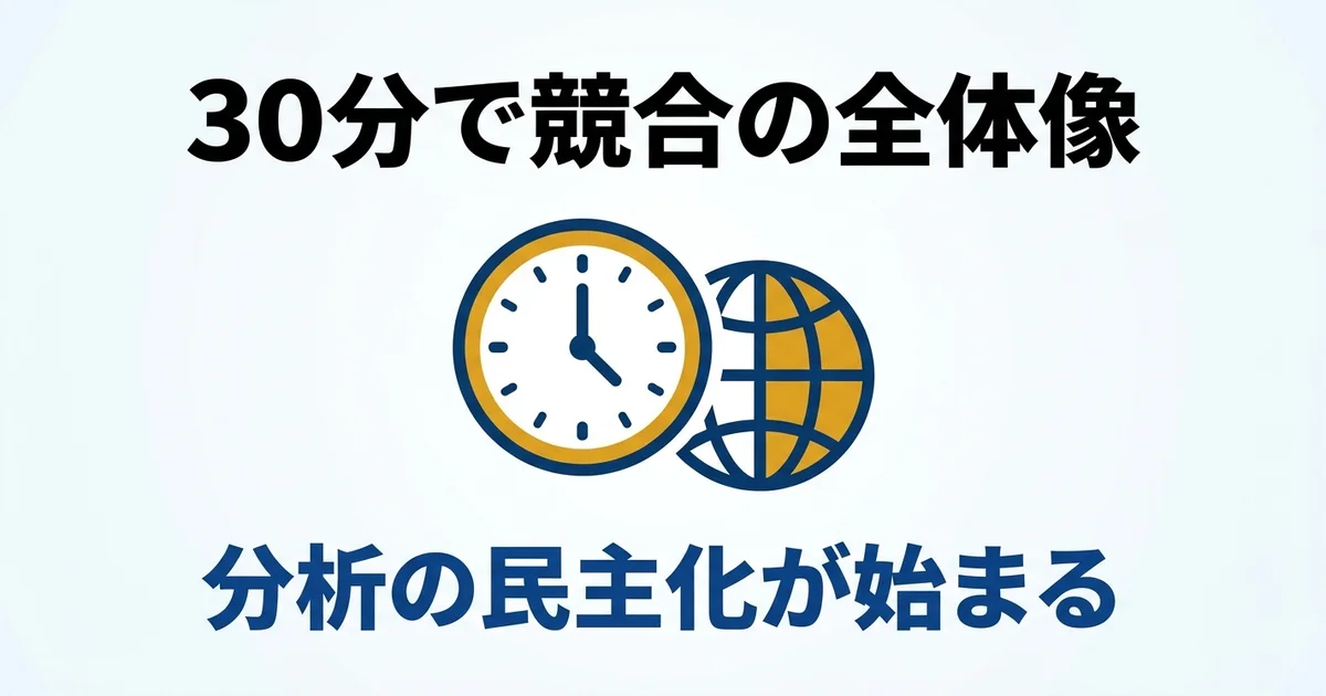 30分で競合の全体像 分析の民主化