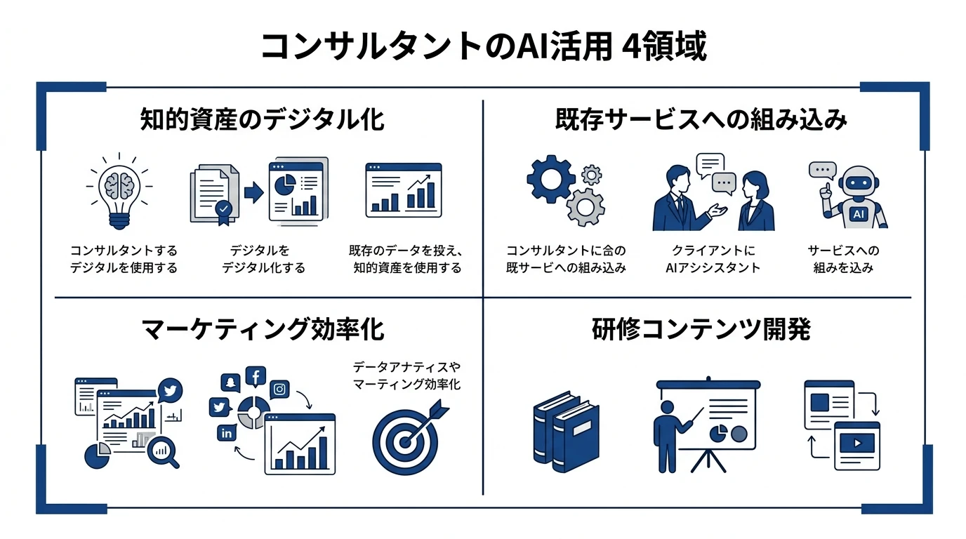 コンサルタントのAI活用 4領域