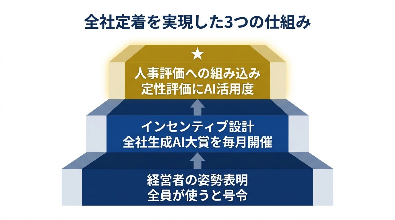 全社定着を実現した3つの仕組み