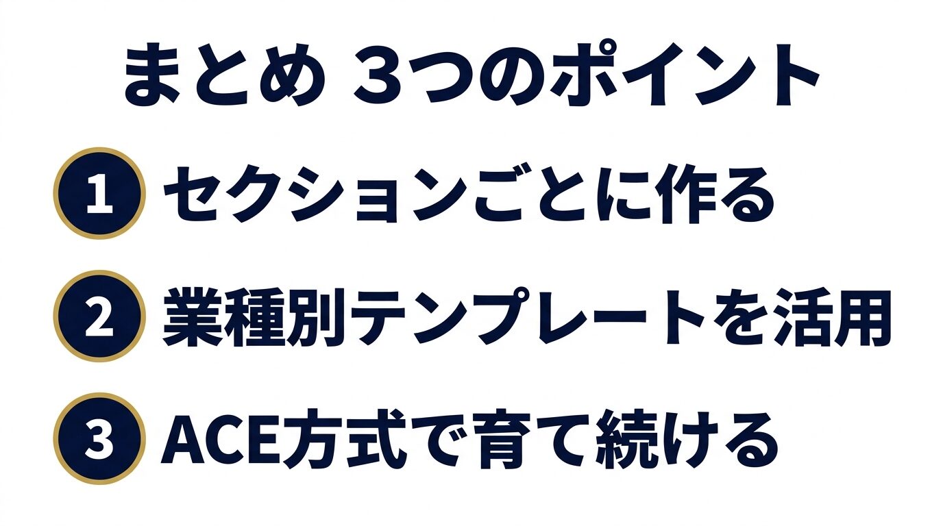 まとめ3つのポイント