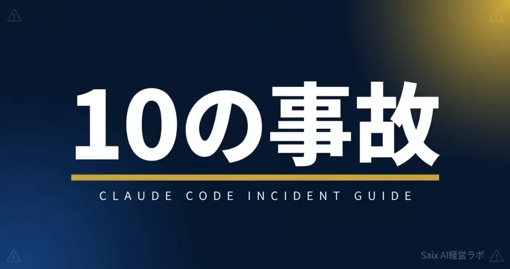 Claude Codeで一晩で会社が傾く10の事故 アイキャッチ