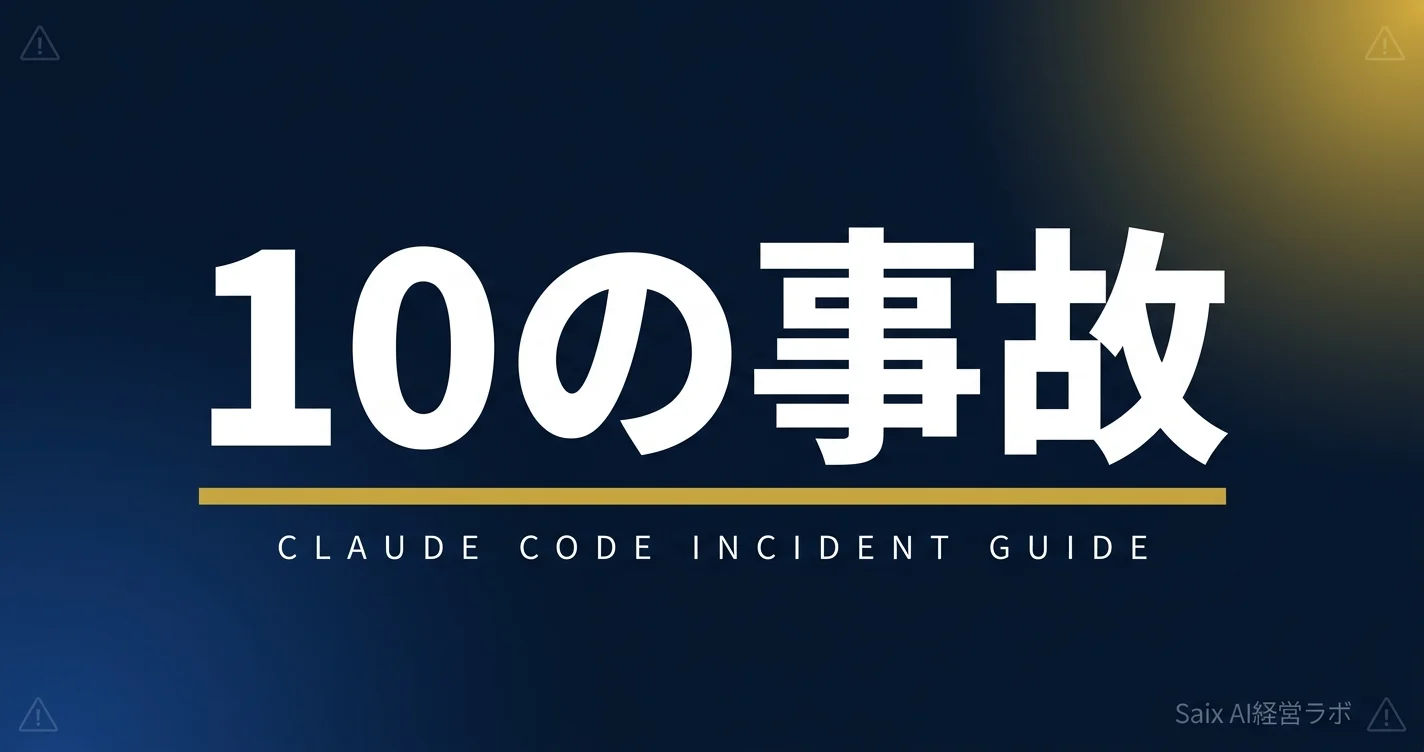 Claude Codeで一晩で会社が傾く10の事故 アイキャッチ