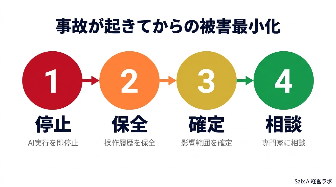 事故が起きてからの被害最小化4ステップ